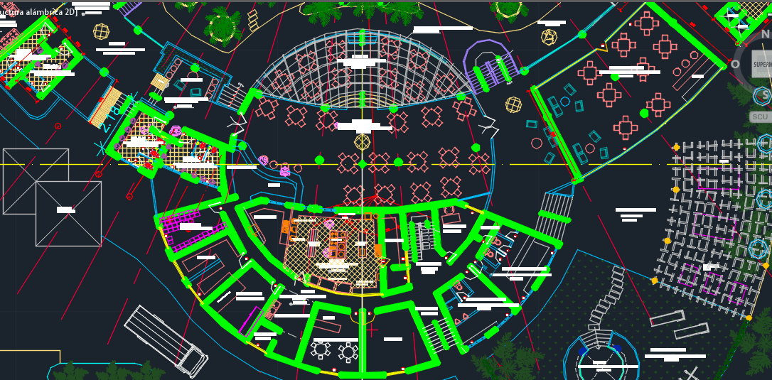 Beach Resort with Restaurant 2D DWG Design Plan for AutoCAD • Designs CAD