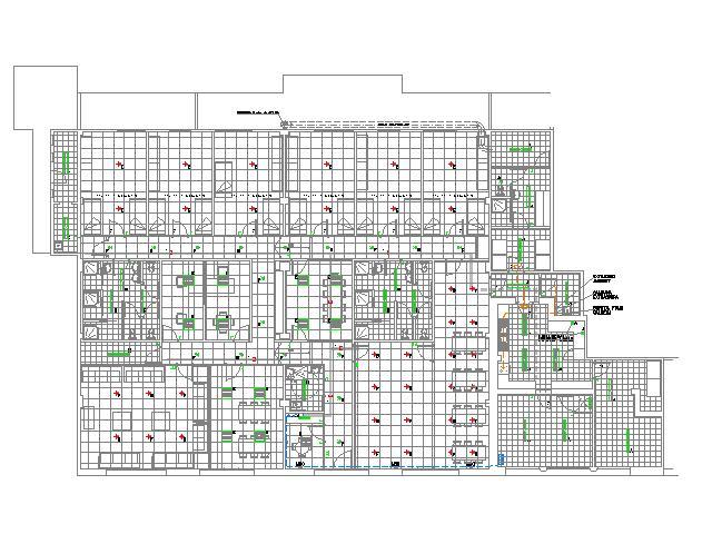 Retirement Home, Pensioner Home Artificial Lighting Plan 2D DWG Plan ...