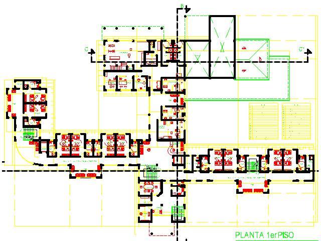 Elderly Home, Senior Care Center, Retirement Home 2D DWG Plan for ...