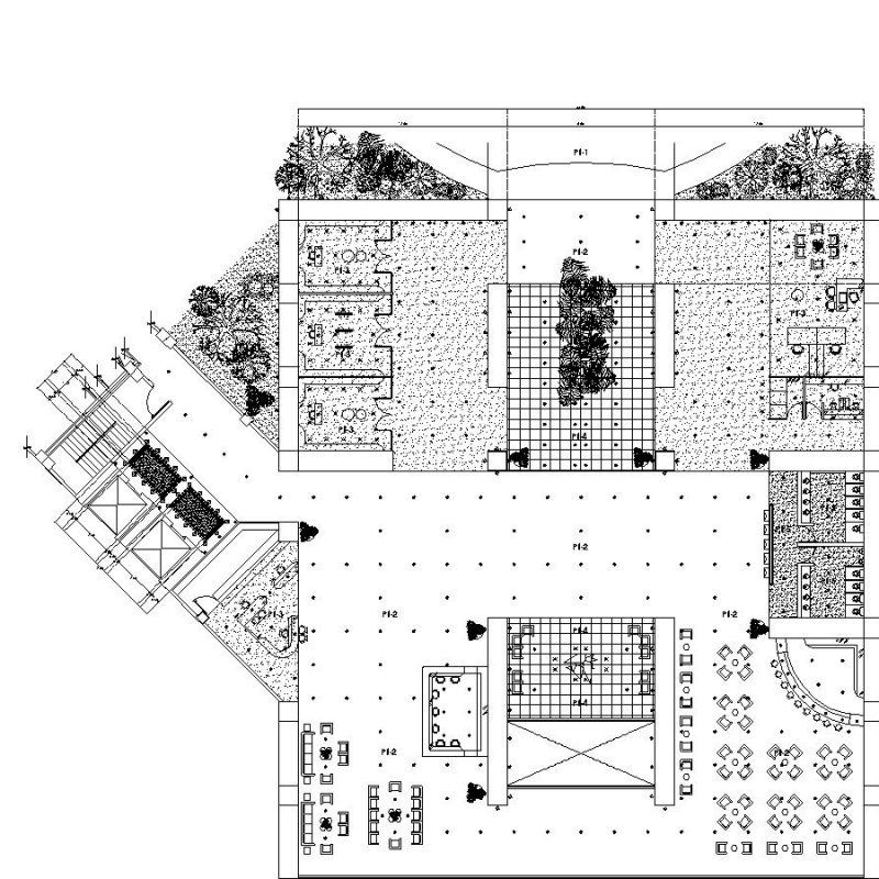 Convention Center, Hotel 2D DWG Plan for AutoCAD • Designs CAD