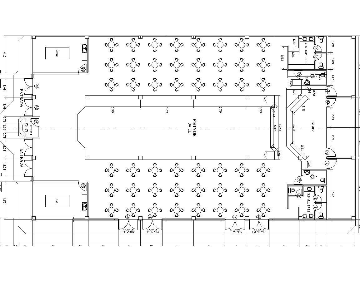 Community Hall, Party Hall 2D DWG Full Project for AutoCAD
