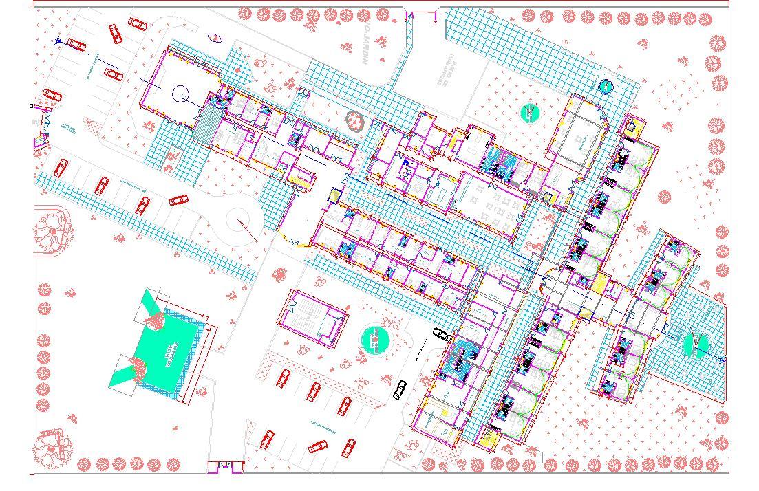 Retirement Home, Old Age Home, Elder Care 2D DWG Plan for AutoCAD