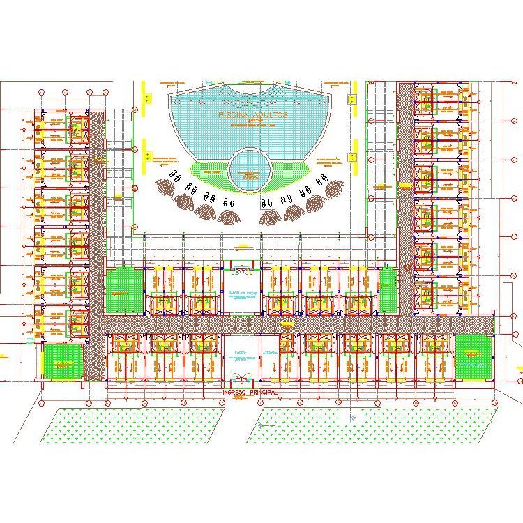 Motuoe Tourist Shelter, Lodging House, Accommodation, Hotel 2D DWG Plan ...