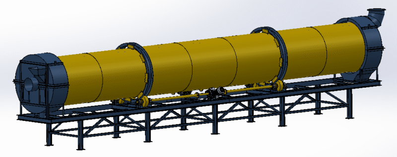 Rotary Dryer SLFPRT for SolidWorks CAD