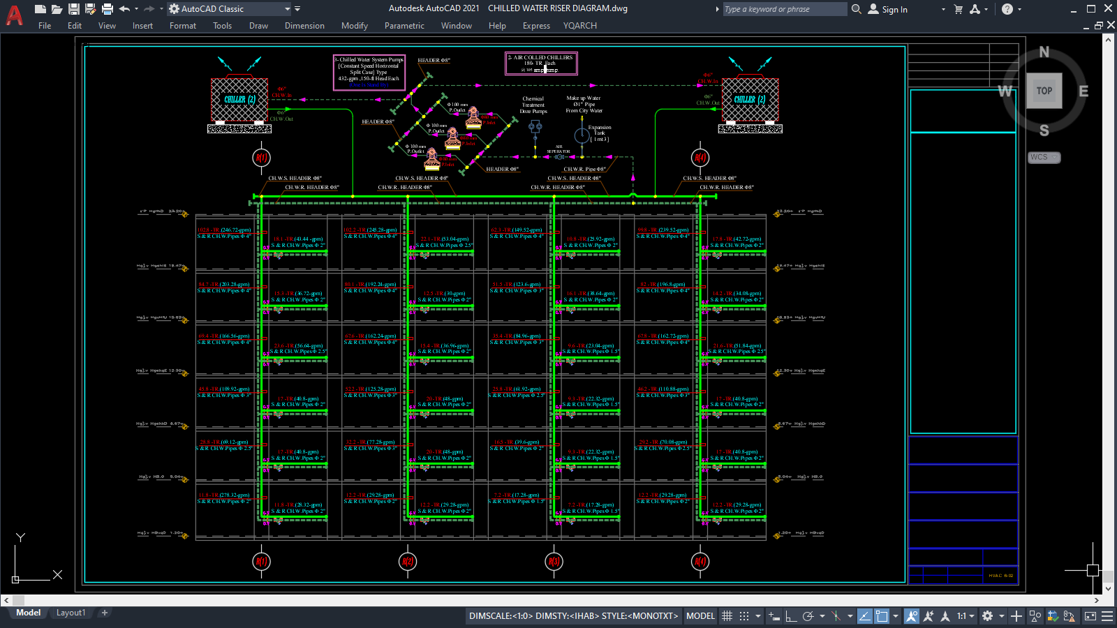 Hvac For Chilled Water System Detail Autocad Drawing Designs Cad