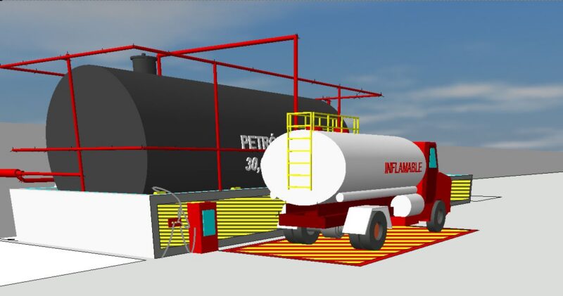 Fuel Tanker Truck DWG CAD Block  – Camión Cisterna Combustible
