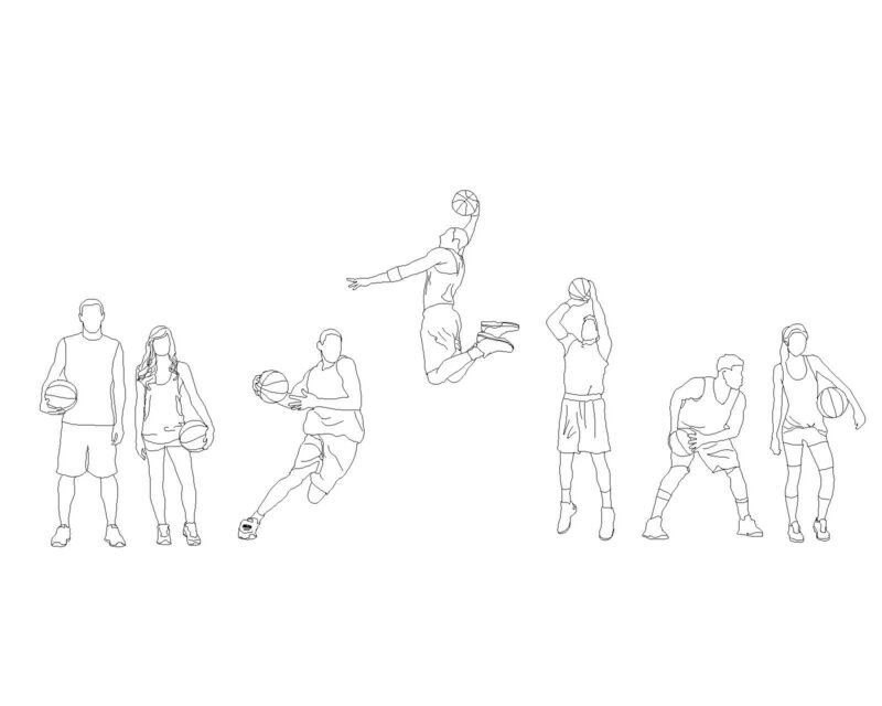 Basket Ball Player DWG for AutoCAD