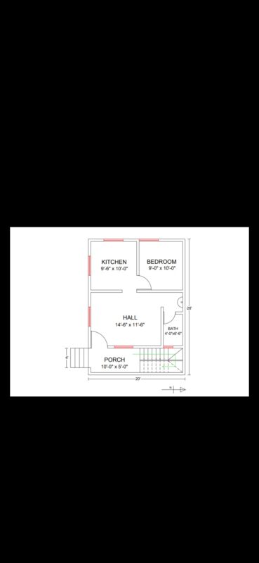 1BHK Home plan