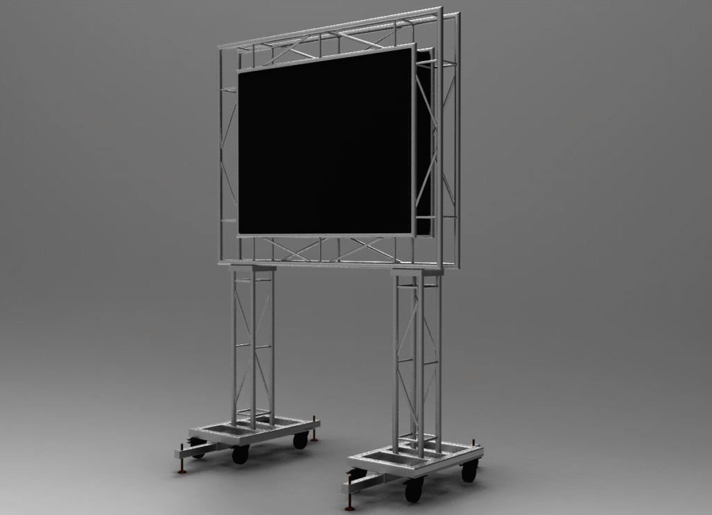 Weldment led screen structure