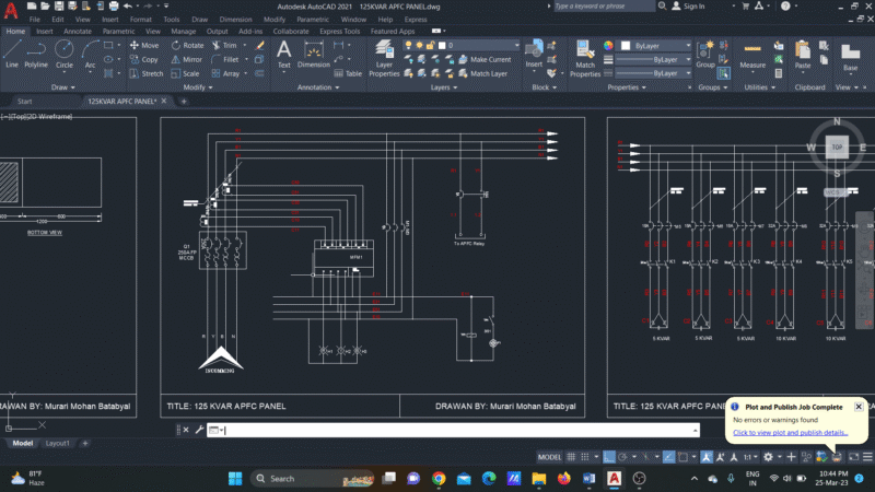 125 A KVAR APFC Panel Circuit Diagram
