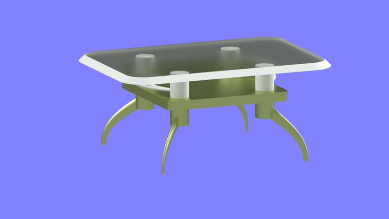 Stylish Sofa Table 3D Model DWG for AutoCAD