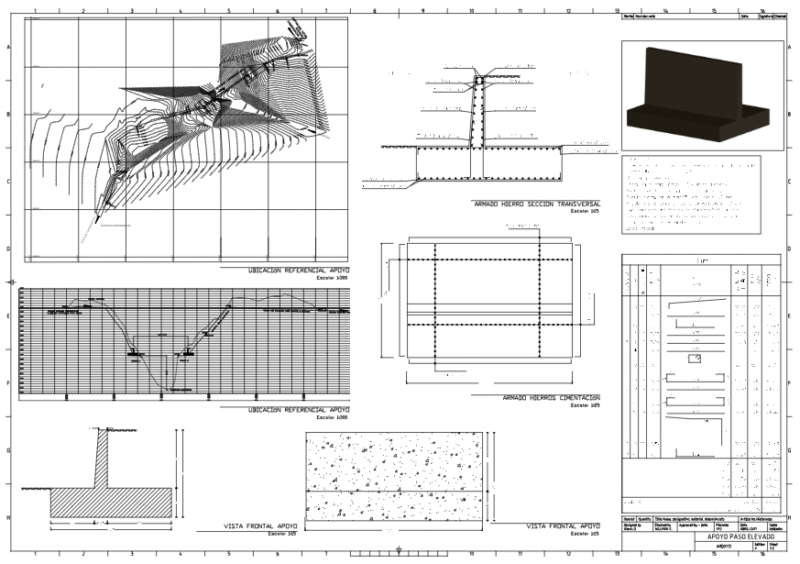 Structural Plans for Pipe Supports in Ravines | Planos Estructurales para Apoyos de Tubería en Quebradas