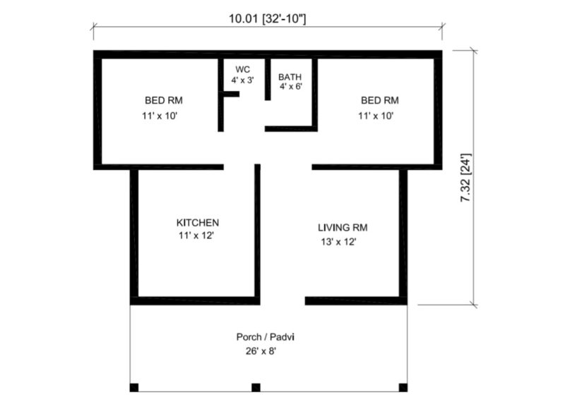 2bhk plan