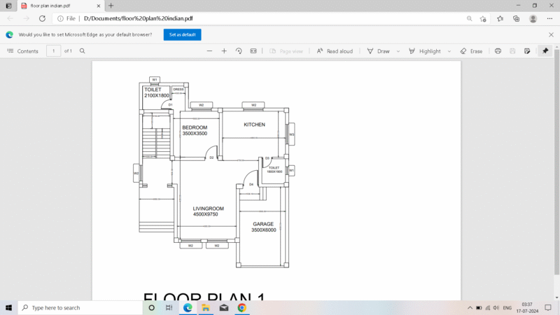 G+3 ORIENTED INDIAN – WESTBENGAL STATE LIKE FLOOR PLAN PDF