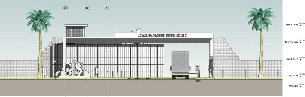 Small Industrial Park and Architecture Office and Entrance