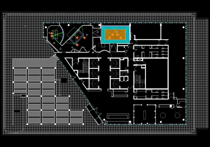 Proposed Office Floor Plate with Central Service Core
